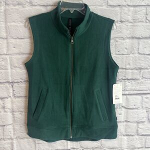 Soul & Sky Stitch Fix Women’s NWT Casual  Outdoor Velour Green Vest Size Medium